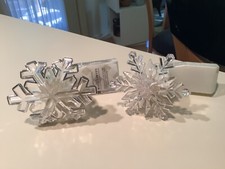 Bath Body Works Home Wallflower Crystal SnowFlakes Plug in Diffuser Lot of 2