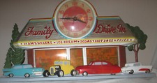 Vintage Coca Cola Quartz Wall Clock Family Drive-In Shop Burwood Made in USA