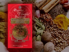 Resin & Spices Sampler Hand-Rolled Masala Incense 10 Sticks Mystic Temple