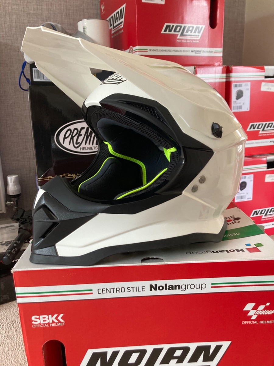 Nolan n53 smart motorcycle motocross helmet white S