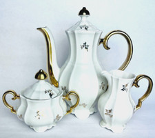ALKA Vintage Kaffee Trio Kanne Zuckerdose Milchk&auml;nnchen Alboth & Kaiser