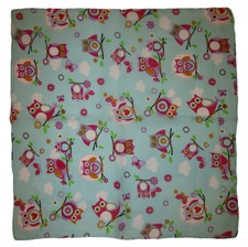 Wholesale Lot of 12 Owl Light Blue 100 Cotton 22"x22" Bandana