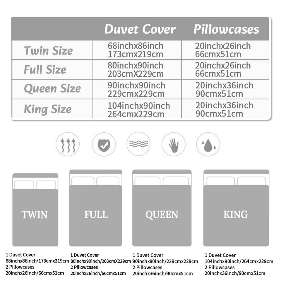 3pcs Soft Bohemian Duvet Cover Set Twin Paisley Black Orange Mandala Bedding Set - Image 3 of 4