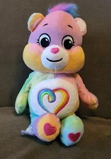 Basic Fun 9" Care Bears Togetherness Rainbow Heart Bear Plush 