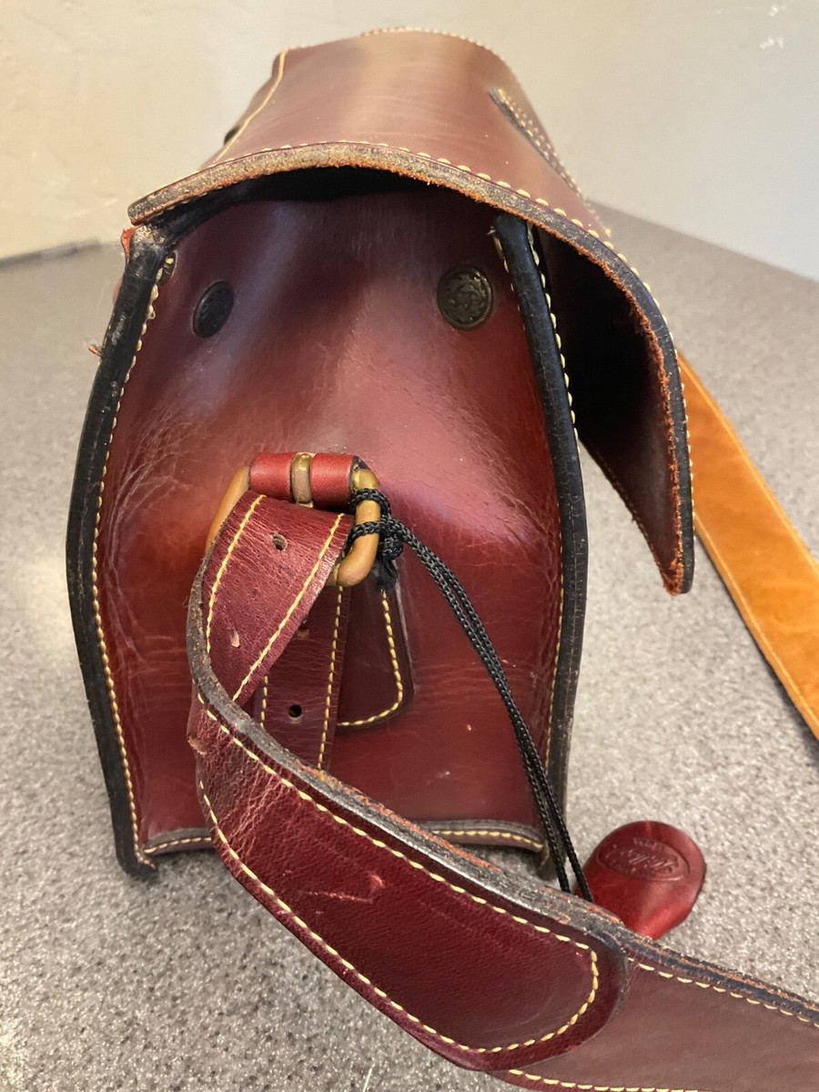 holland sport USA製　vintage オールド　レザーバック Holland Sport Leather Messenger Bag Vintage Hunting Bag