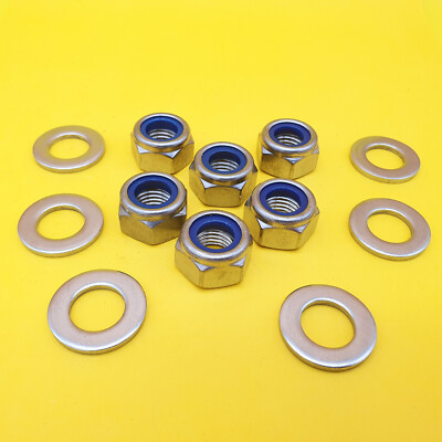 6 Stk Stoppmutter DIN 985 M12x1,5 Edelstahl V2A Feingewinde Stopmutter Mutter