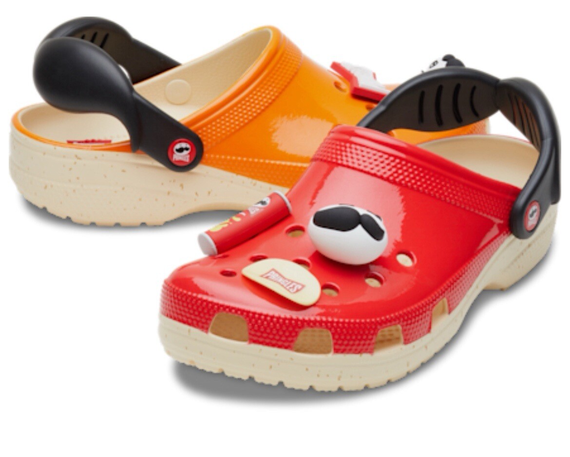 CROCS PRINGLES X CLASSIC CLOG w/ JIBBITZ Red / Orange Men