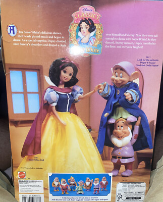Vintage 1992 Walt Disney's Snow White and the Seven Dwarfs Doll Mattel  #7783