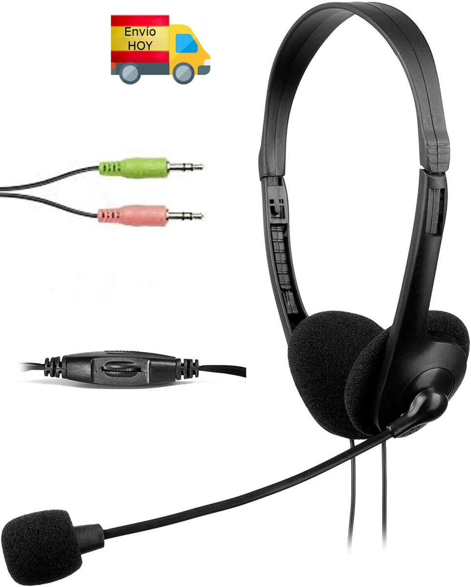 AURICULARES CON MICROFONO TACENS CONTROL VOLUMEN 2xJACK 3,5mm PARA