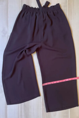 Zara basic Collection wide leg crop belted pants size M women's