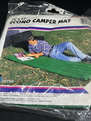 Intex Econo Camper Mat Vintage72 X 27 Air Mat Brand New Sealed 