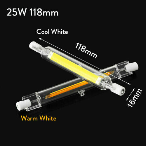 LED R7s 78mm 118mm Glasröhre Glühbirne COB Ersetzen Halogenlampe Dimmbar - Picture 9 of 15