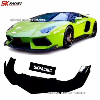 NEW STYLE Gloss Black Front Bumper Diffuser Lip For Lamborghini Aventador LP700