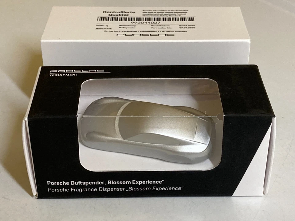 PORSCHE DESIGN OEM 911 AIR FRESHENER DIFFUSER W/BLOSSOM EXPERIENCE IN SILVER - Image 3 of 4