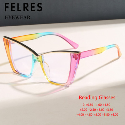 Cat Eye Anti Blue Light Reading Glasses For Women Classic Retro Glasses New