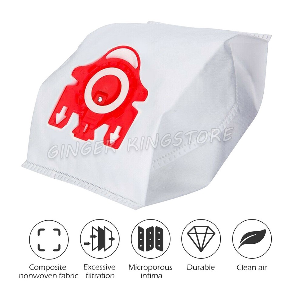 12 Vacuum Cleaner Bags For Miele FJM HYCLEAN Compact C1 C2 S4 S6 S291