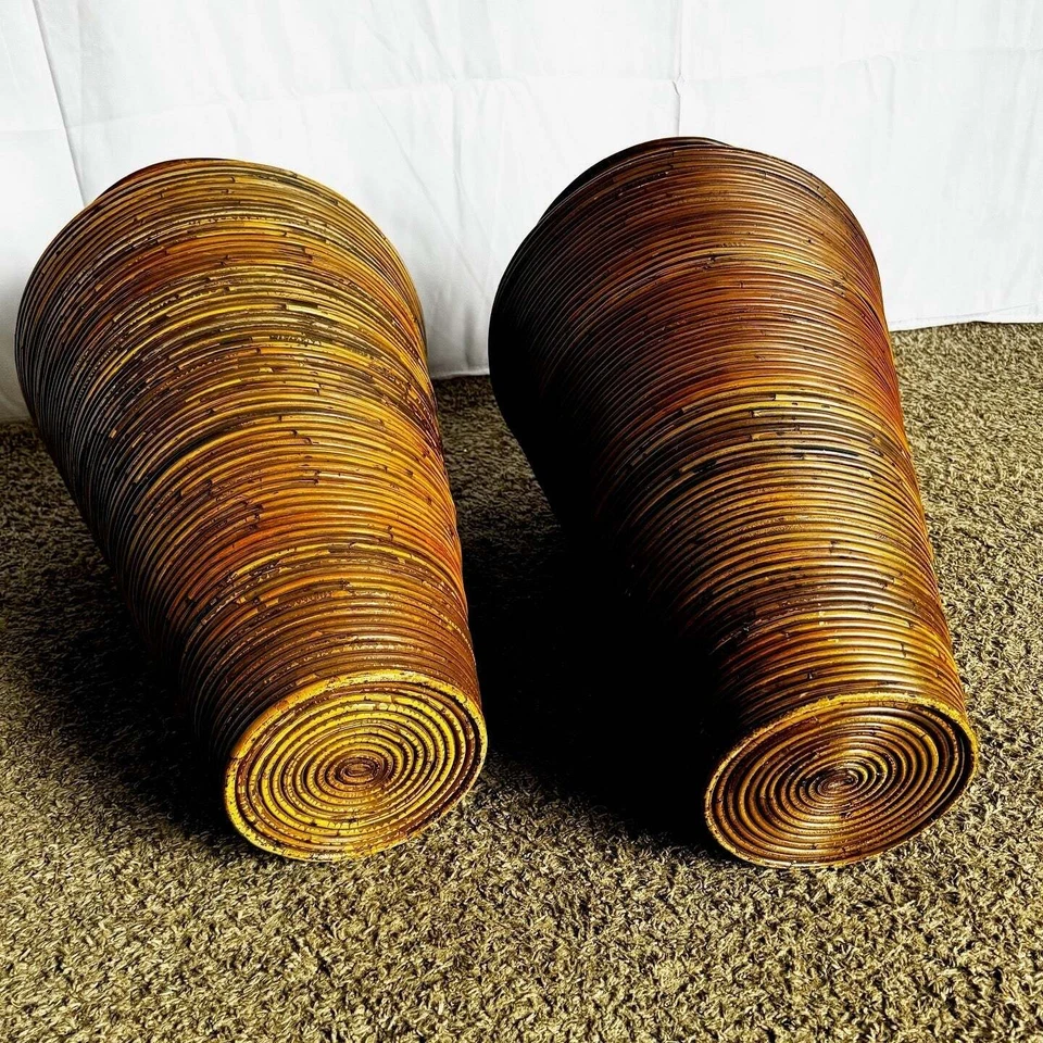 Jarrones de piso Boho Chic lápiz caña - un par Foto 3 de 4