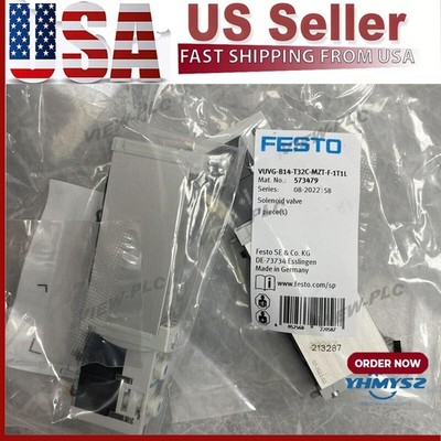 US FREE TAX New FESTO VUVG-B14-T32C-MZT-F-1T1L 573479 Solenoid Valve