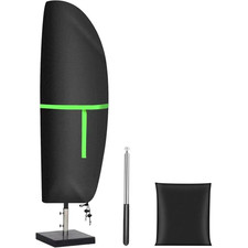 Housse Protection Parasol Déporté Banane 420D UV Coupe-Vent 2-4m 280cm Tige