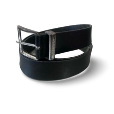 Hugo Boss Black Belt Silver Buckle 43" XL-XXL Leather