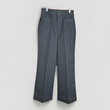 Vintage 70s Kmart Sailor Pants Women 8 High Waist Wide Leg Black Nautical Japan