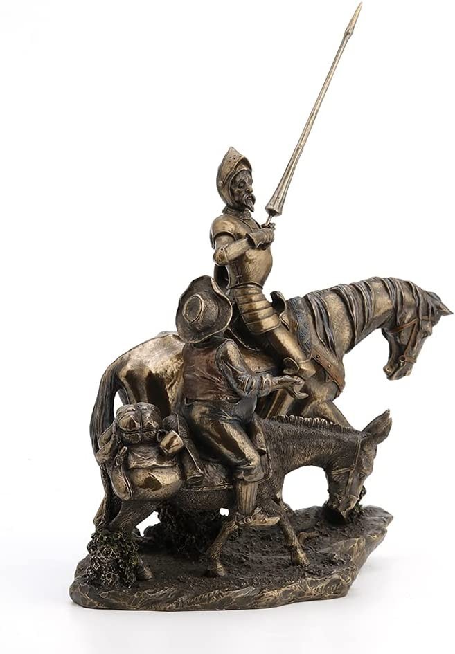 Don Quixote And Sancho Panza Cold Cast Bronze Home Decorative Collectible