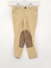 Tuff Rider Juniors Unisex Size 08 Solid Beige Padded Low Rise Riding Jodhpurs