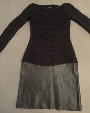 Jitrois Leder Wolle Luxus Design Kleid Neuwertig Gr S Schwarz