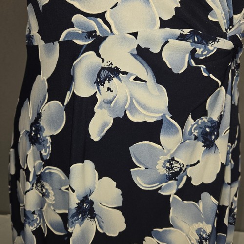 Perceptions Womens Medium Midi Dress Stretch Handkerchief Hem Floral Feminine - Picture 4 of 13