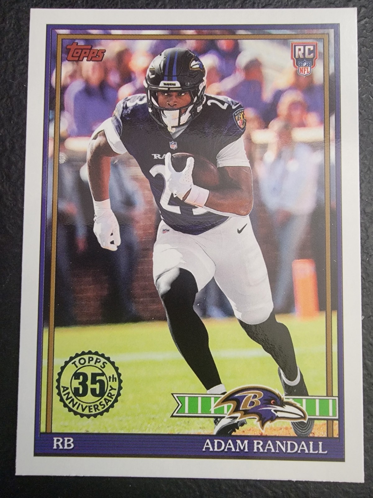 2026 Topps Flagship Football Adam Randall 91TR-45 1991 35th Rookie Card RC