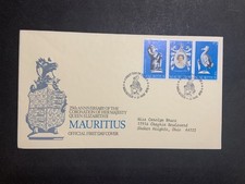Mauritius 1978 FDC 1st Day Cover to the USA 25th Anniversary Coronation of QE II