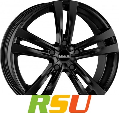 MAK Zenith gloss black 5.5x14'' ET35 LK5 100 ML 72 Alufelgen 14 Zoll