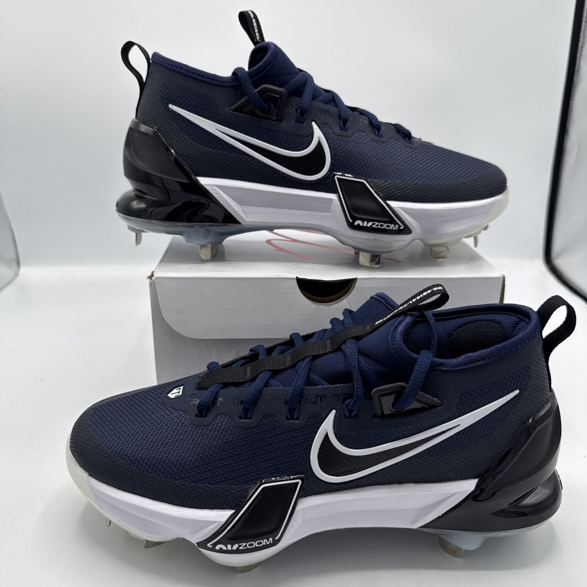 Nike Force Zoom Trout 9 Elite \'Midnight Navy\' FB2906-400 Baseball size 7 - 12 BUY Nike Force Zoom Trout 9 Elite White / Midnight Navy  main image 3