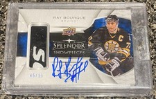 2017-18 UD Splendor Showpieces Ray Bourque /15 Stick Auto Boston Bruins NHL