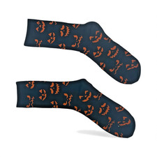 Halloween Pumpkin Themed Women s Socks Black Comfortable Seasonal Wear