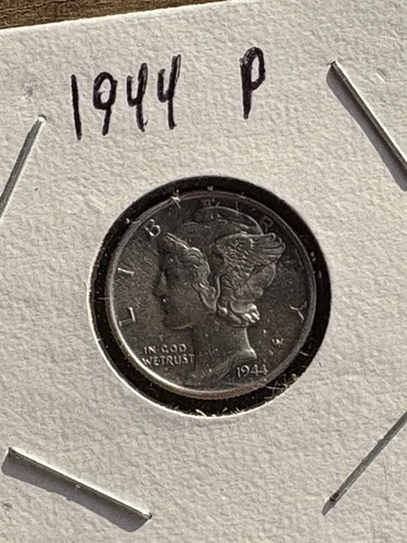 1944 P Mercury Dime 90% Silver  BU Uncirculated
