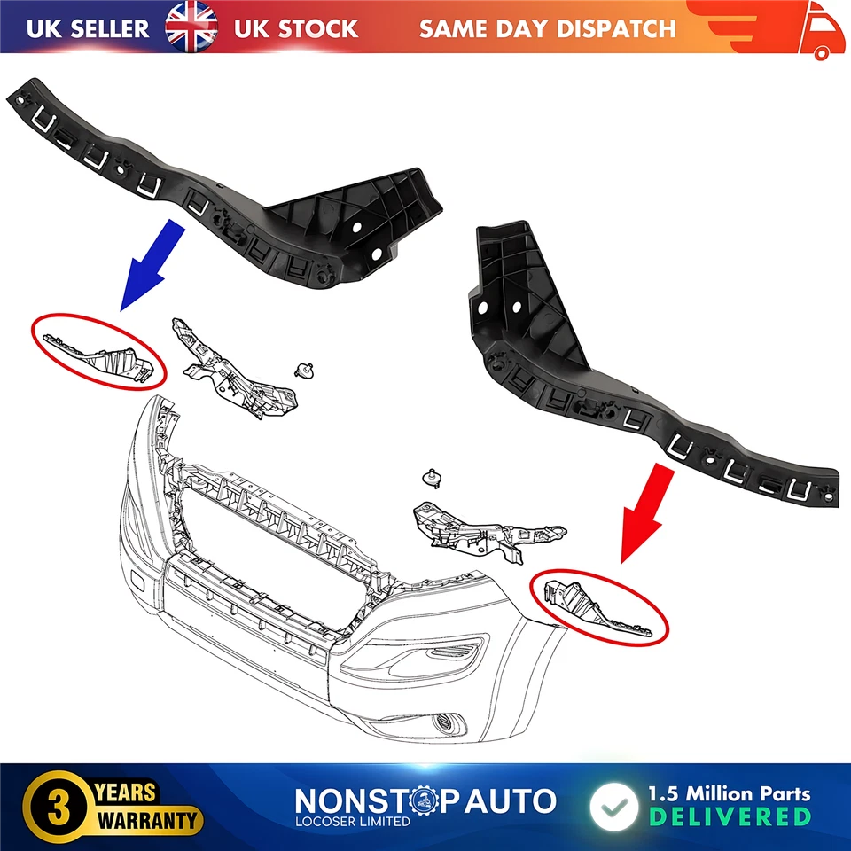 2X Soporte de parachoques delantero pequeño L y R para relé CITROEN 2014 encendido - Imagen 2 de 4