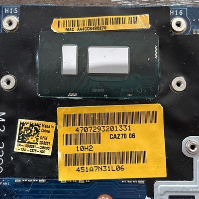 Dell D8261 XPS 13 9360 i5-8250U Quad Core CPU 1.6Ghz 8GB RAM