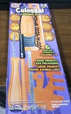 Colossal Pumpkin Carving Kit 10 Piece Set With 6 Popout Halloween Stencils