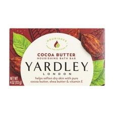 Yardley London Nourishing Bath Soap Bar Cocoa 1 Count 4 Ounce , Cranberry