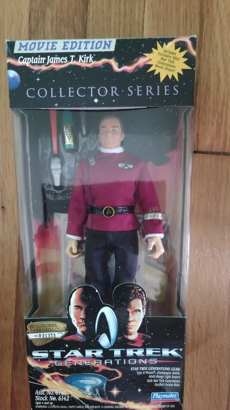Playmates Collector Series Captain James T. Kirk 9" Figure Star Trek Generations