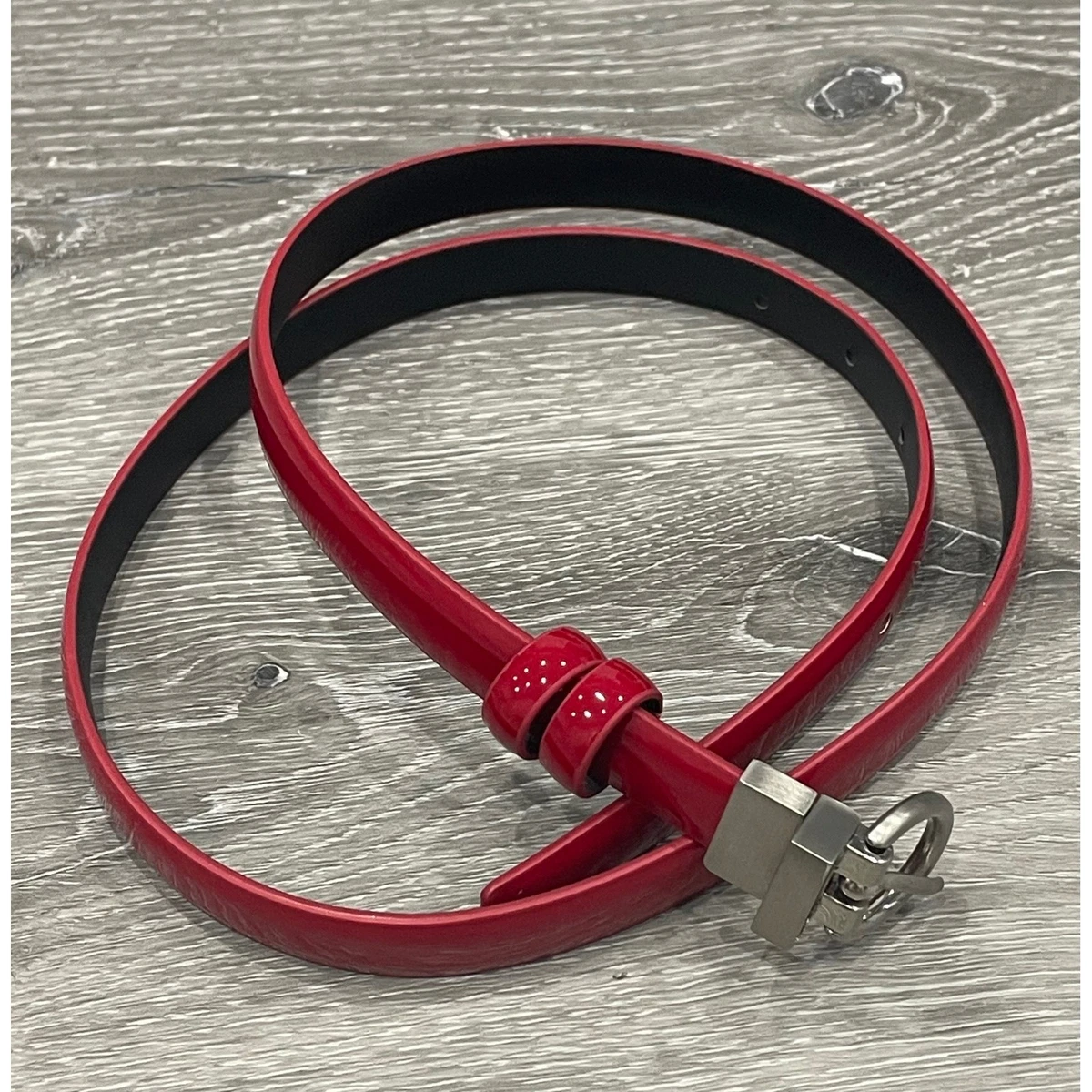 Woman’s retro belt red size 40 Cristal buckle Red Belts for Women for Sale - eBay main image 4