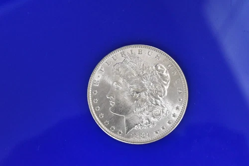 1884 O Silver Morgan Dollar BU Frosty White Mint State Lot A