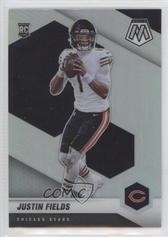 2021 Panini Mosaic Rookies Silver Prizm Justin Fields #304 Rookie RC 15dh