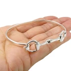 Horsebit Snaffle Bracelet Sterling 925 Silver Hallmarked Equestrian Bangle