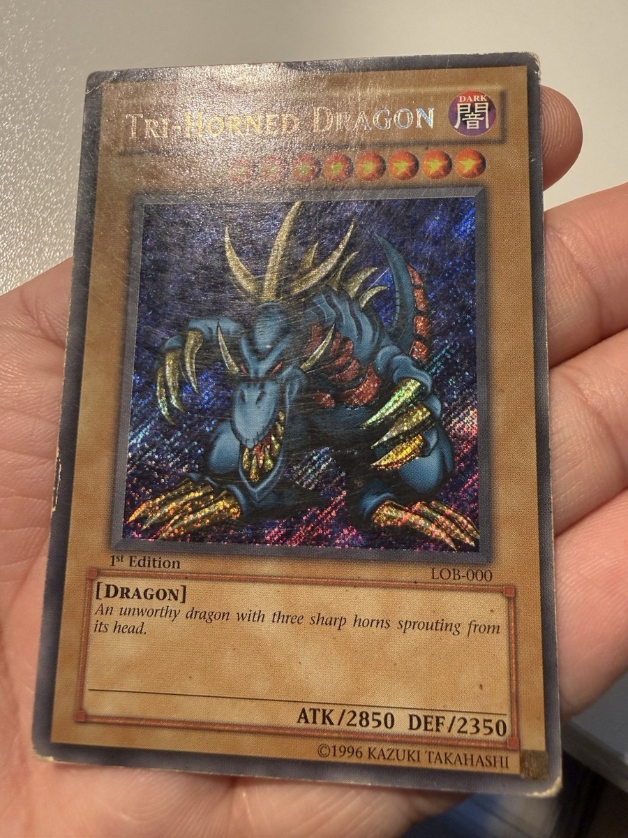 Tri-Horned Dragon LOB-000 The Legend of Blue Eyes White Dragon 1st