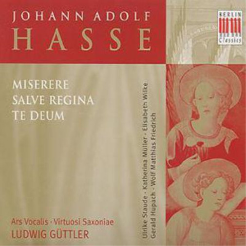 Альбом Johann Hasse Miserere, Salve Regina, Te Deum (Guttler, Ars Vocalis) (CD)