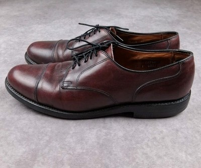 Allen Edmonds Fairgate Men 10 B Burgundy Leather Oxford Cap Toe Dress Shoes READ