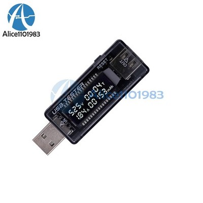 DC 4-20V USB   Voltage   Capacity Tester LCD Display 0-3A With Case #bv
