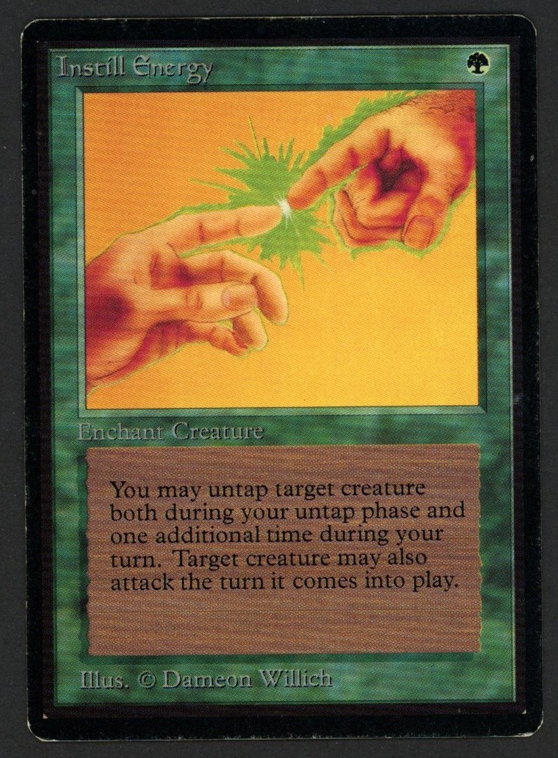 ***Beta Instill Energy (Light Indent)*** MTG Beta Magic Kid Icarus